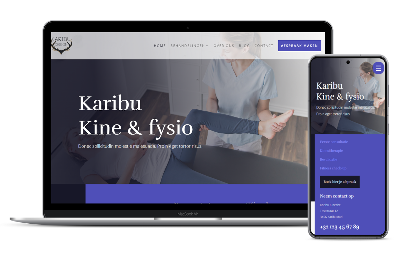 website voor kinesist of fysio